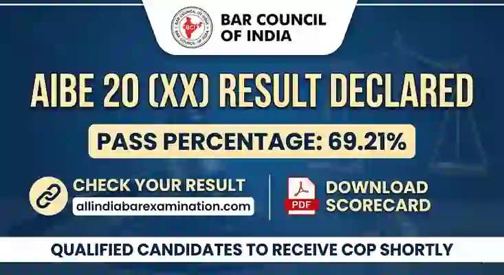 AIBE 20 result declared 2026