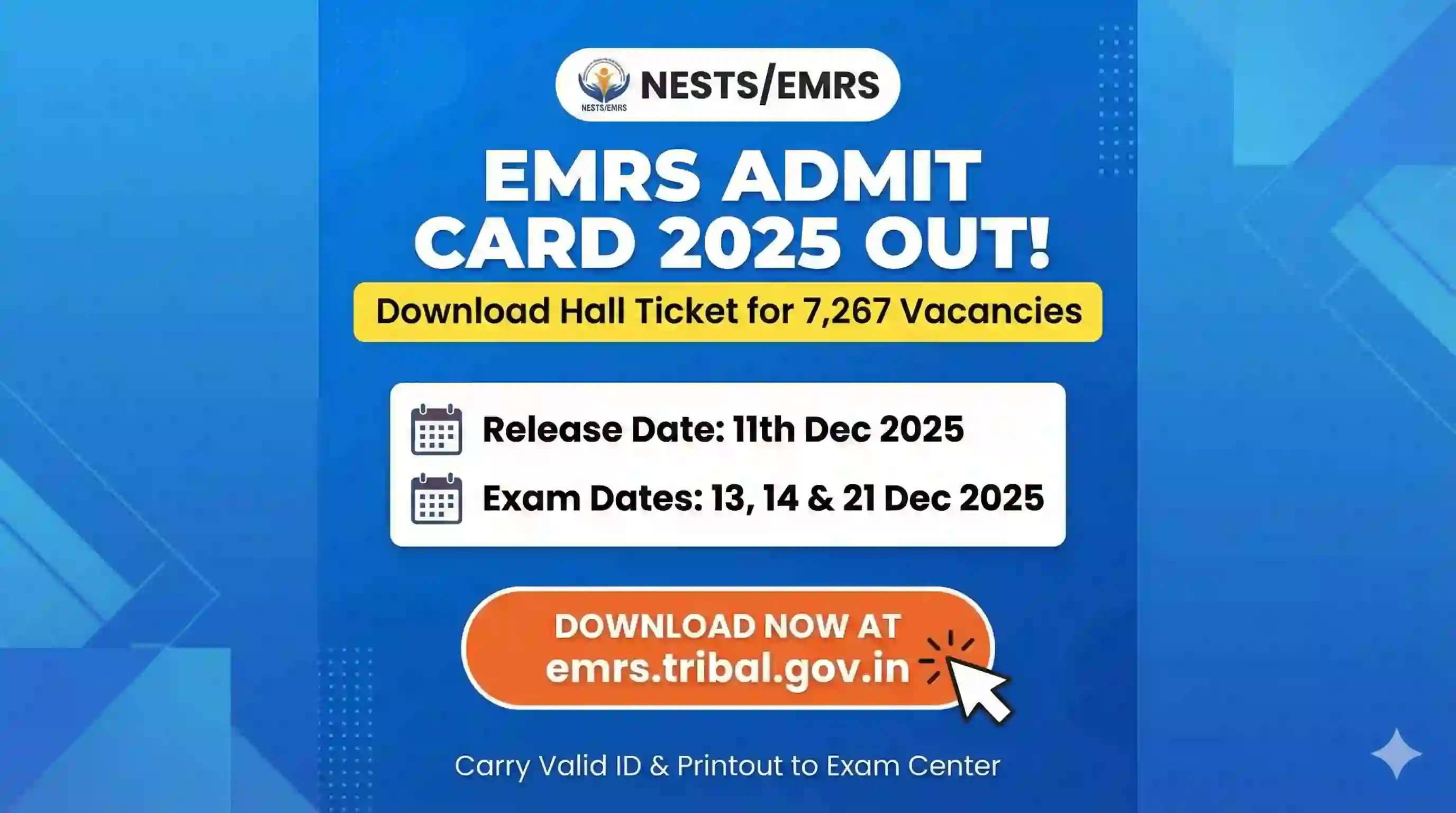 EMRS Admit Card
