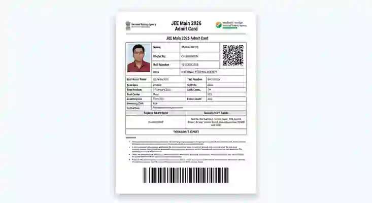 Jee Mains Admit card